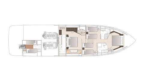 Lower deck Cathy | 72ft Princess Yacht | Phuket